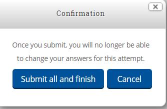 If you wish to make amendments to your answer, click Return to attempt If you are happy, click
