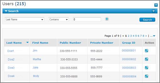 Users List Page Page Overview Search and Browse for Users Page Overview In the AT&T IP Flexible Reach Customer Portal, the Users List page presents a searchable list of all the users in your group.