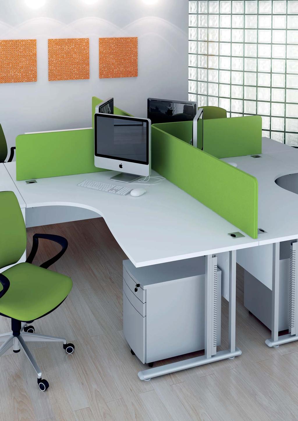 This traditional layout enables the number of desks to be increase or decreased as the business changes.