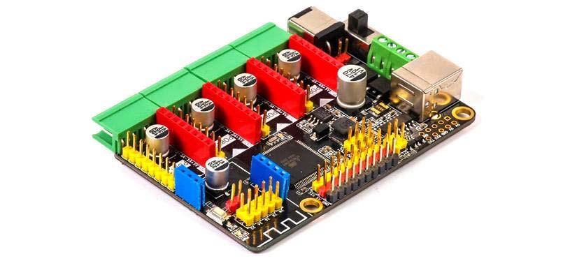 It is based on Arduino MEGA 2560 and supports programming with Arduino IDE perfectly.