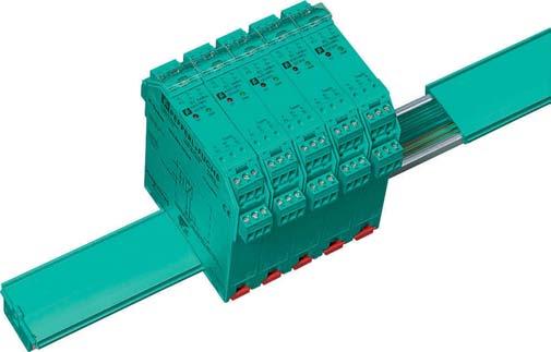 DIN Rail Installation All power supplies mount firmly on the DIN rail for easy installation in the cabinet. Figure 4 Simplex power supplies support the Pepperl+Fuchs Rail, reducing wiring.