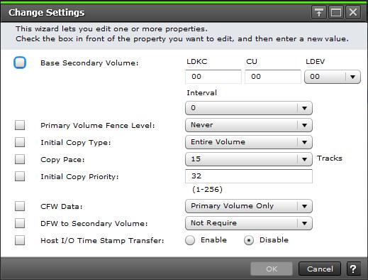 Item Base Secondary Volume Selections for the initial S-VOL. Description TC, UR and GAD only. Port ID: Port identifier. Host Group ID/iSCSI Target ID: Host group identifier or iscsi target identifier.