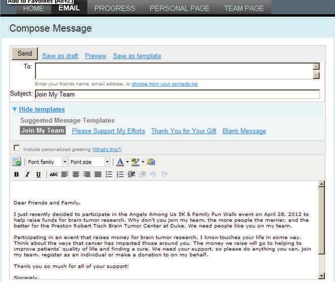Sending Emails With this system, you have access to several different types of email templates with preset text. If you prefer to write your own message, use the blank message template.