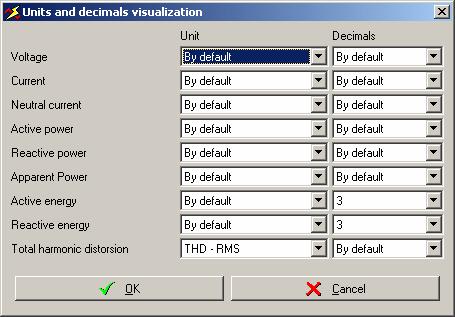6.- UNITS AND DECIMALS MANAGEMENT Power Vision allows you to configure what kind of units you want to see the variables saved in files and the decimals you want to see (It s not the same that the