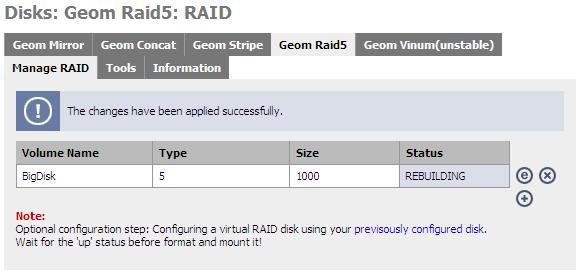 Creating RAID 5 array can take a long time: But you can already use your raid during the