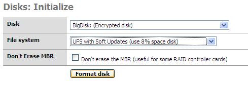 5.4.4 Format Encrypted disk When the Status is attached, then the Encrypted disk