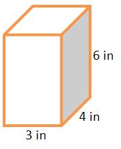 Opening Exercise: of a Right Rectangular Prism On the provided grid, draw a net representing the surfaces of the right rectangular prism (assume each grid line represents 11 inch).
