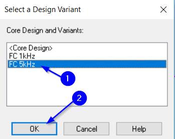 Press Shift + m and select <Core Design> to go back to the core design Notice: While showing the variants most functionality is disabled.