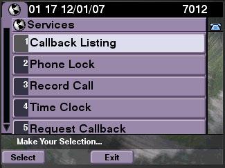 Figure 13: Call Back Request Notification The system will allow you to access a call back request listing or listings through the Services key on your Cisco IP phone.