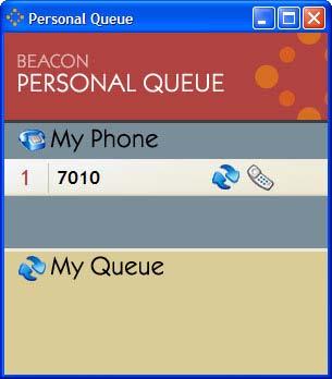Figure 45: Personal Queue Standby Screen As noted, incoming calls will be shown in the My Phone section of the Personal Queue user interface, as illustrated in Figure 45: Personal Queue Standby