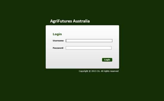 How to Login to Clarity In the Address window of your internet browser, enter the URL (http://research.agrifutures.com.au) and click Go. The Clarity Login screen appears.
