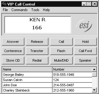 Using VIP VIP Setup and User s Guide Once you re presented with an incoming call, you can answer by lifting your phone s handset or by clicking the VIP Call Control window s Answer button (in the