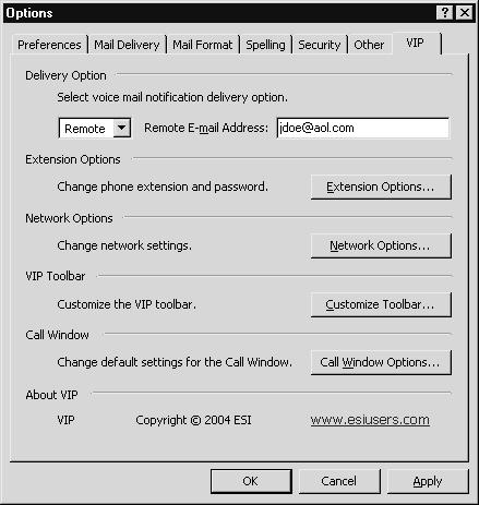Remote voice mail notification delivery VIP Setup and User s Guide Remote voice mail notification delivery Remote voice mail notification is the ability to set your station options so that when you