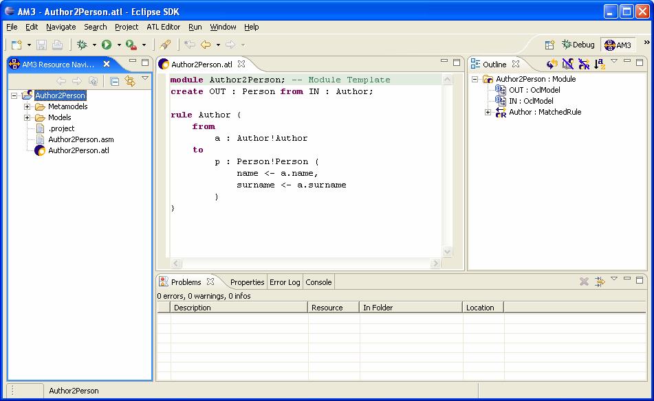 5.2.2.6 Console This view corresponds to the Console view described in the scope of the ATL perspective. Refer to Section 5.2.1.7 for further information. 5.2.2.7 Tasks The Eclipse Tasks view aims to display the list of remaining to do tasks.