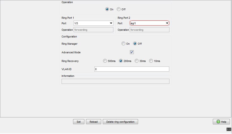 MRP over LAG (HiOS-2A, HiOS-3S) 8.2 Example Configuration To temporarily save the changes, click "Set".