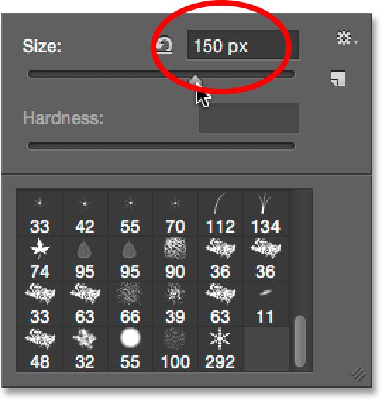 For me, a size of around 150 px should work well, but again, your value may be different.