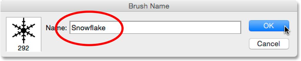 Just go up to the Edit menu at the top of the screen and choose Define Brush Preset: Going to Edit > Define Brush Preset.