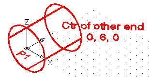 Specify height of cylinder or [Center of other end]: enter the height (Ht) Method 2 The orientation of the Cylinder base depends on the placement of the Center of the other.