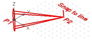mmand. c. Specify center point for base of cone or [Elliptical] <0,0,0>: type coordinates or pick location with cursor (P1) d. Specify radius for base of cone or [Diameter]: enter radius or D e.