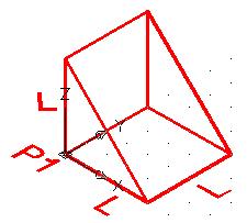 mmand. c. Specify corner of box or [CEnter] <0,0,0>: type coordinates or pick location with cursor. (P1) d. Specify corner or [Cube/Length]: type L <enter> e.