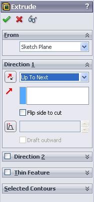 Extruded Cut From the feature toolbar choose Extruded Cut.