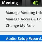 Do the Audio Setup Wizard The first time you join an Online Class, and each time you use a different computer, complete the Audio Setup Wizard.