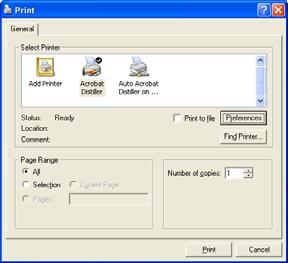 Print Target: You can choose to print both or either of the drawings and Parts Lists (refer to