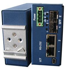RJ45 (Ethernet), Mini-B (USB) MiniFlex Dual Fiber Optic Serial Interface Dinrail Modem MF-FOM-RAIL2N-SER/Eth-24V, V1