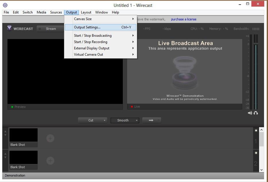 Wirecast Live Encoder Here's the brief instructions when using the latest version of the Wirecast