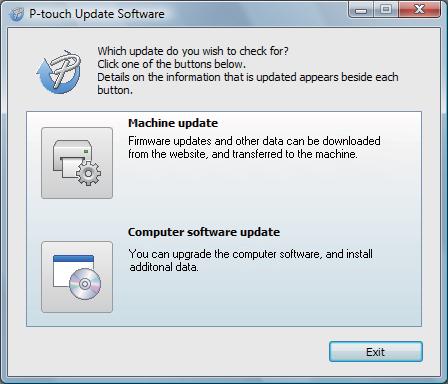 How to Update P-touch Software c Click the