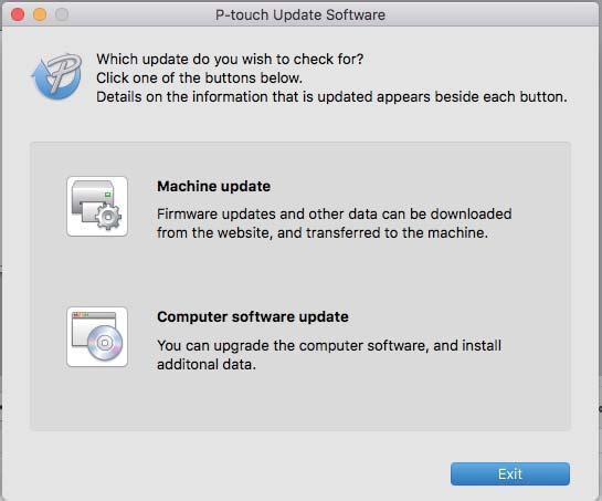 How to Update P-touch Software c Click the Machine update icon. d Select the Printer, make sure that The machine is connected correctly. message appears, and then click OK.