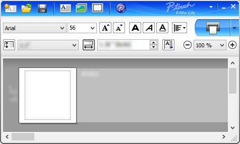 Print Using P-touch Editor Lite (Windows only) d P-touch Editor Lite launches.