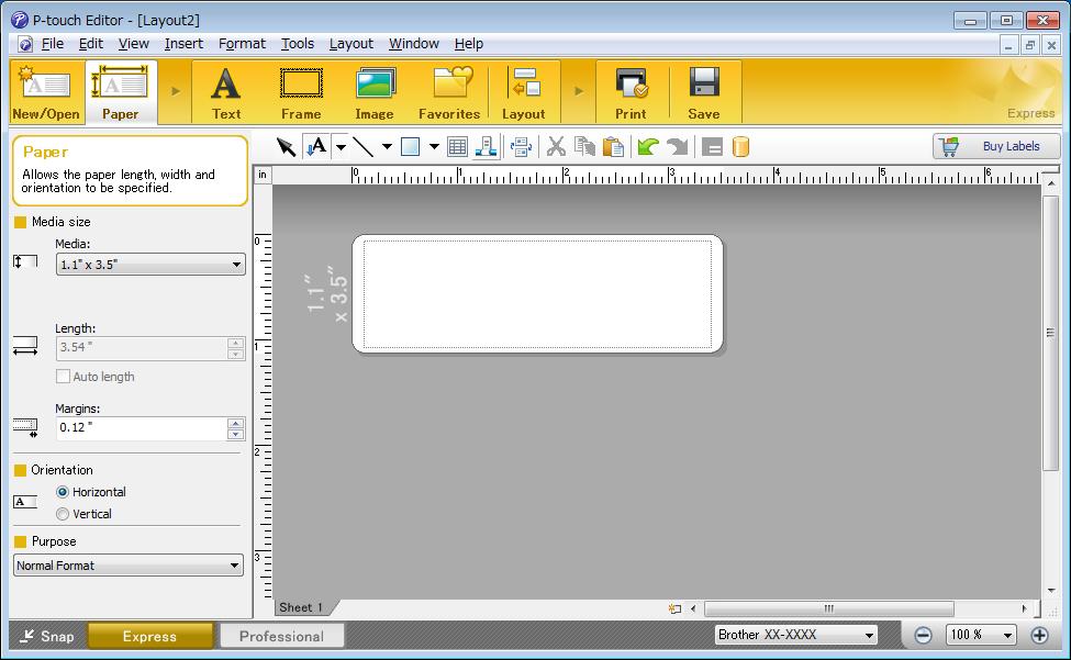 How to Use P-touch Editor Printing with P-touch Editor 8 Express mode This mode allows you to quickly create layouts that include text and images.