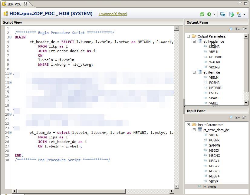 Pushing code to DB layer Step 2 SQL script that