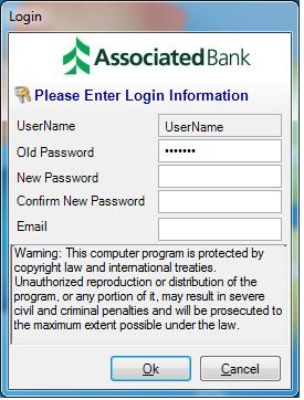 14. Complete the fields to create a new password and click OK.
