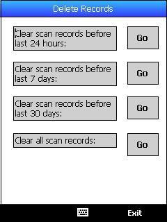 IDVisor Pro User s Guide Page 14 of 20 3.2.3 Clear Scan Data The Clear Scan Data button displays a menu of options for clearing the scan data.