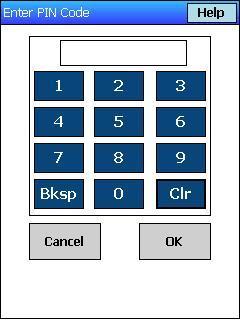 Tap on the Set button for each item, this will bring up a PIN pad for numeric entry.