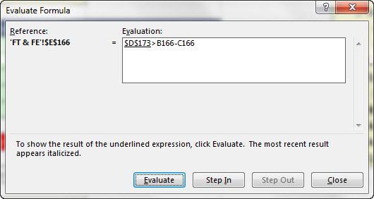 Then you will see the Evaluate Formula dialog box, like this: iv.