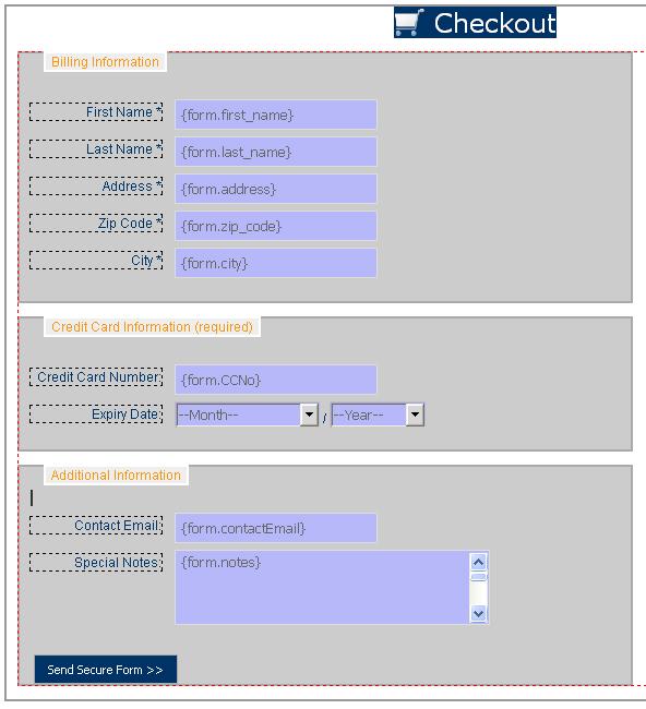 2. Create your Form We have created a simple form that looks like this in Dreamweaver: 3.