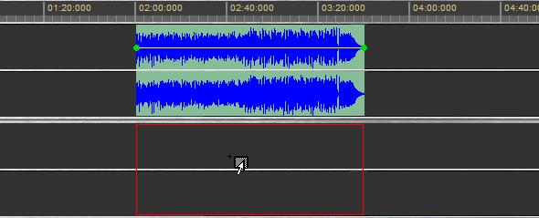 If you want to change the time at which the sound starts playing, drag the audio clip to the left or right. If you want to move the audio clip to another track, drag it up or down.