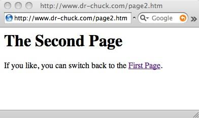 Normal use of GET GET http://www.dr-chuck.com/page2.