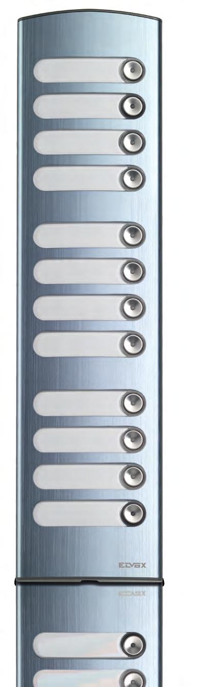 1300 SERIES Modular entrance panels with removable call buttons, for audio/video systems Push-button version The elements of the 1300 series facilitate the assembly of entrance panels for Two-Wire,
