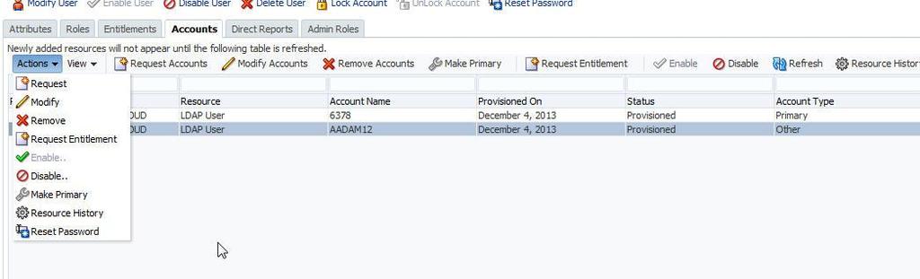 for the user. Note: Ability to switch the account between Primary and Non Primary account continue to exist.