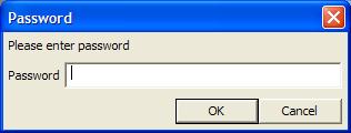 8 Click Open. The password dialog box is displayed. 9 Specify the password, then click OK.