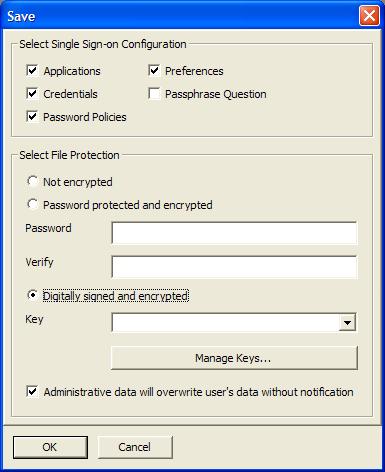 If this option is selected, the users are prompted before overwriting any data with the configuration settings saved in the.msi file.