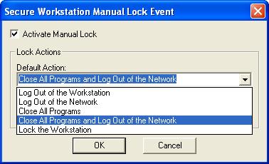 To configure Manual Lock: 1 Select Manual Lock from the main page, then click Edit Event. 2 Select the Activate Manual Lock check box.