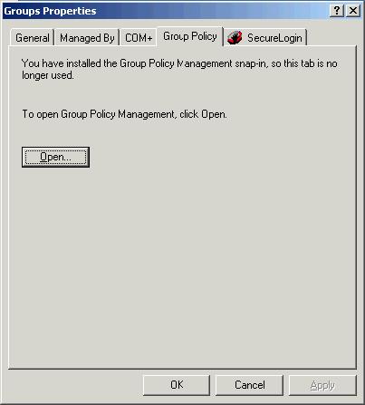 3 In the properties dialog that opens up, select the Group Policy Tab.