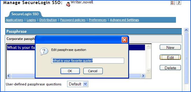We recommend that you do not apply strict policies to passphrase answers as it make them harder to remember.