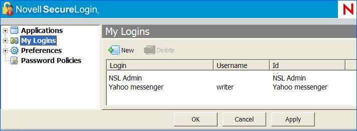 3 Click New. The Create Login dialog box is displayed.