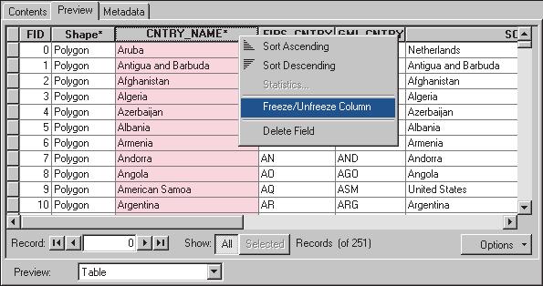 Tip Unfreezing columns It is also possible to unfreeze columns. Simply right-click the heading of the frozen column you wish to unfreeze, then click Freeze/ Unfreeze Column.